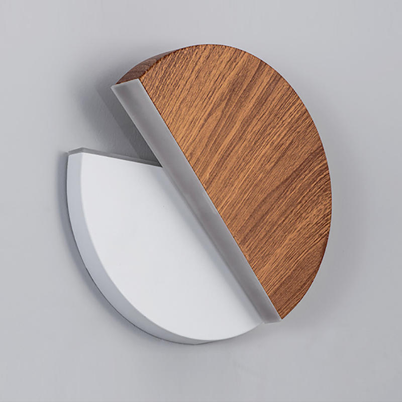 Rotating Wall Lamp, 22cmLED 10W Kinkiet Bright Warm Light Modern Living Room Lamp Night Bedroom Corridor Night Lamp, Wooden