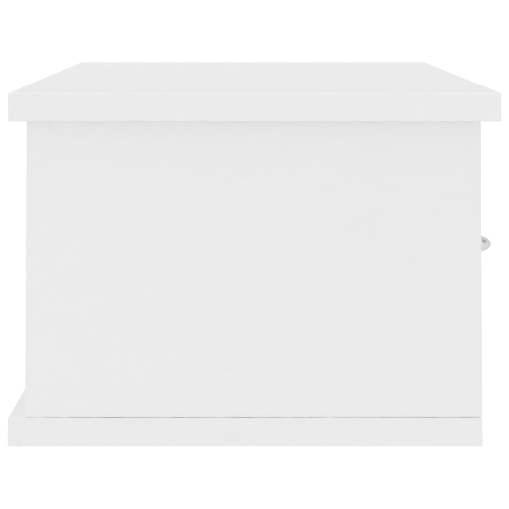 Wall Mounted Drawer Shelf White 60 x 26 x 18.5 cm Particleboard