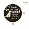 Vintage Dog Silhouette Humorous Round Aluminum Sign