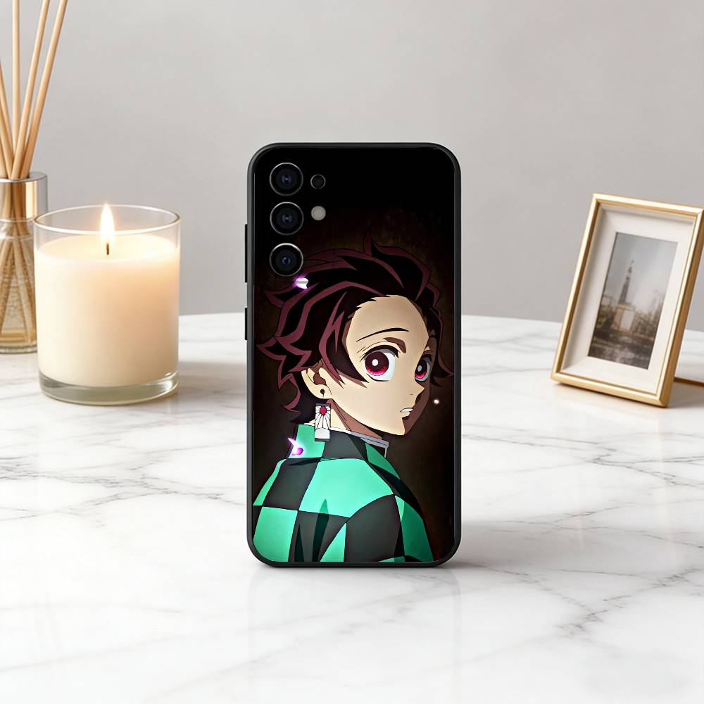 D-De-mon T-Tanjiro K-Kamado S-Slay-er Phone Case For Samsung S25,S24,S21,S22,S23,S30,Ultra,S20,Plus,Fe,Soft Silicone Black Cover