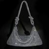 Rhinestone Purse Sparkly Evening bag Silver Diamond Clutch Purses for Women, Prom Rhinestone Handbag Hobo Bag
