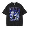 Anime Hunter x Hunter Kurapika Print Tshirt Men Women Clothing Cotton Short Sleeve Tees Harajuku Washed Oversized TShirt