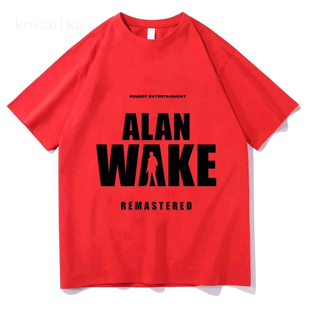 Игровая футболка Alan Wake 2 Хлопок Короткий рукав Женские Мужские Футболки Уличная одежда Унисекс Свободная Повседневная Круглый вырез Женская Футболка Топ