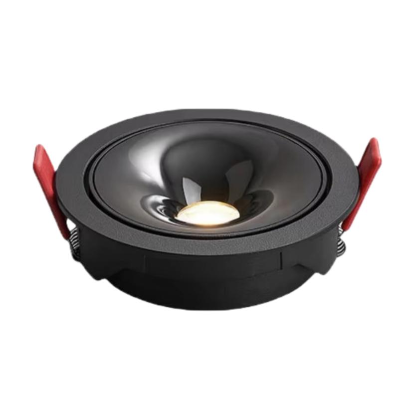 Ультратонкие светодиодные прожекторы с малым углом луча, встроенные точечные светильники 7 Вт, 12 Вт, 18 Вт, 24 °, потолочный светильник для домашнего художественного музея