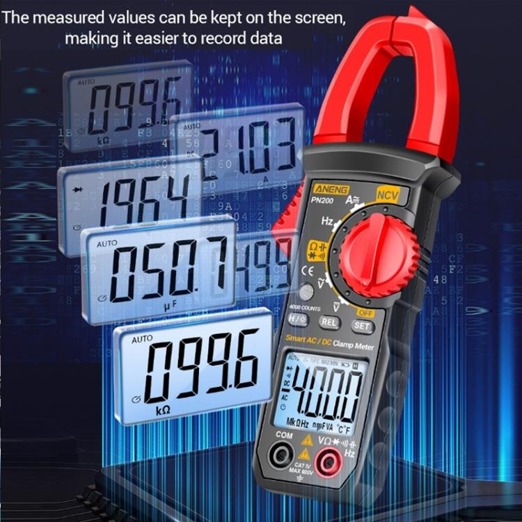 ANENG PN200 AC/DC Измерительный высокоточный многофункциональный клещевой измеритель