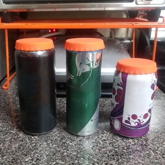 6 шт. крышка банки для газировки, герметичная, герметичная, гибкая, многоразовая, легко моющаяся, силиконовая банка для напитков, однотонный Топпер