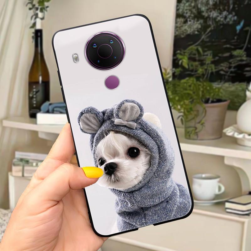 For Nokia 5.4 Case Soft Black Silicone Phone Back Cover For Nokia 5.4 Case Nokia5.4 TA-1333 TA-1340 TA-1337 TA-1328 TA-1325 Cat