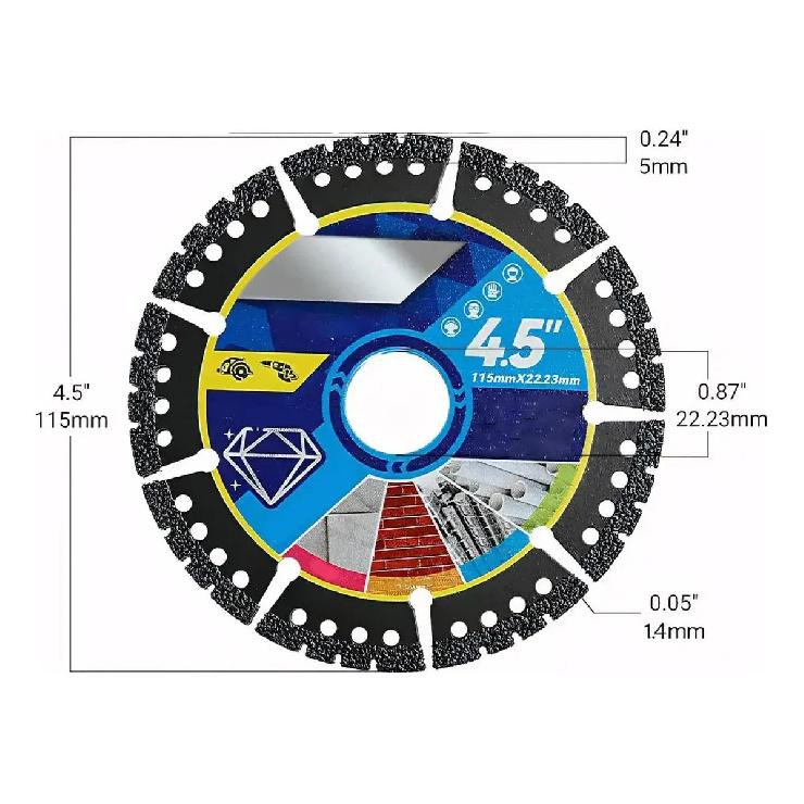 3-Pass Tile Cutter Disc Saw Grinder 4.5 Inch
