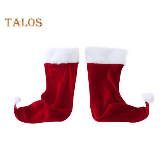 1 Set Christmas Costume Includes Top Pants Hat Belt Gloves And Shoe Cover Cartoon Furry Animal Cosplay Santa Performance Drama Stage Opera Outfit