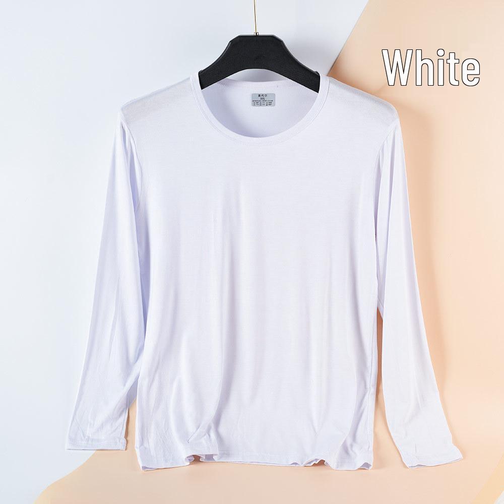 Мужской термокомплект из модала и хлопка с длинным рукавом - Легкий базовый слой с круглым вырезом для осени и зимы
