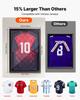 VEVOR Jersey Frame Display Case, 79.5x 59x 4 cm, Wooden Sport Jersey Shadow Box with 98% UV Protection PC Panel and Hanger, Magnetic Lock