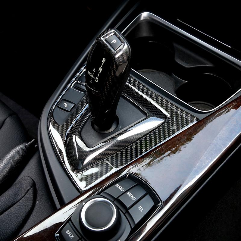Car Styling Carbon fiber interior button panel Decoration Cover Trim Sticker frame For BMW 3 Series F30 3gt F34 F32 Accessories