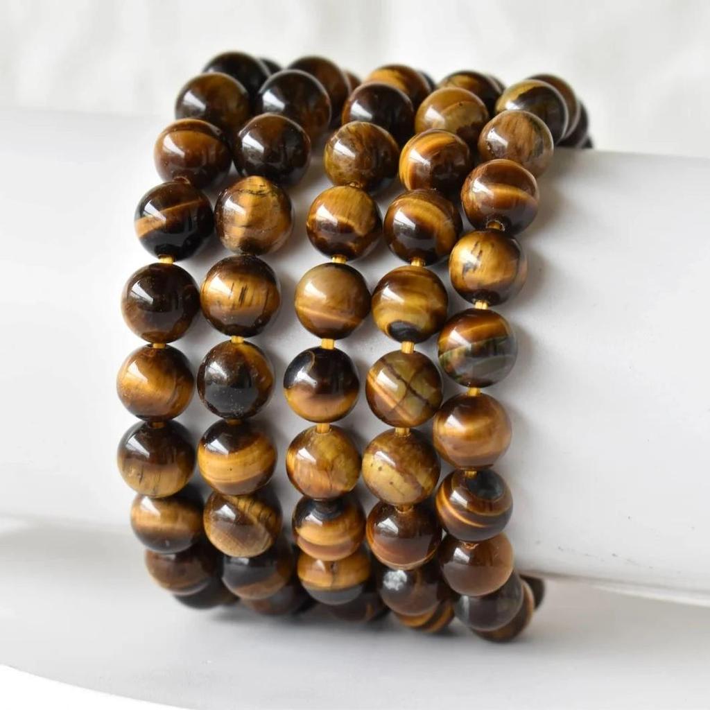 Браслет из хрустального тигрового глаза, круглый браслет из бусин, браслет из драгоценных камней 4 мм, 6 мм, 8 мм, 10 мм, браслет из бусин,