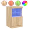 Sideboard with LED Lights Sonoma Oak 41 x 37 x 67 cm