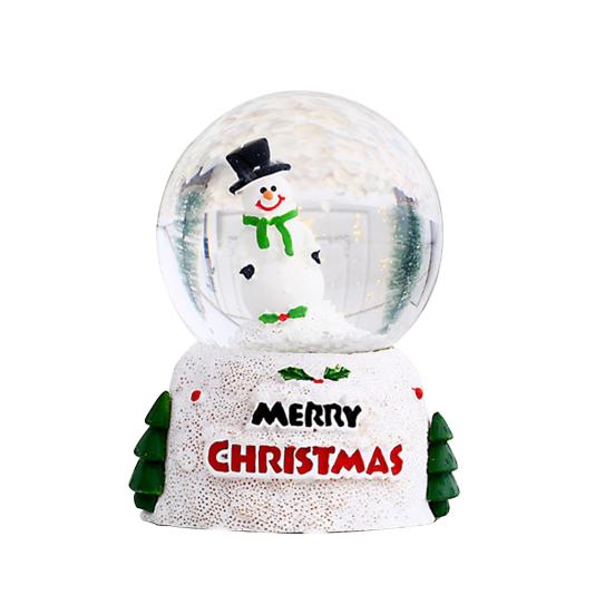 Christmas Snow Globe with Colorful Lighting Lovely Shape Desktop Decor Santa Claus Snowman Glass Ball Ornament Children Gift