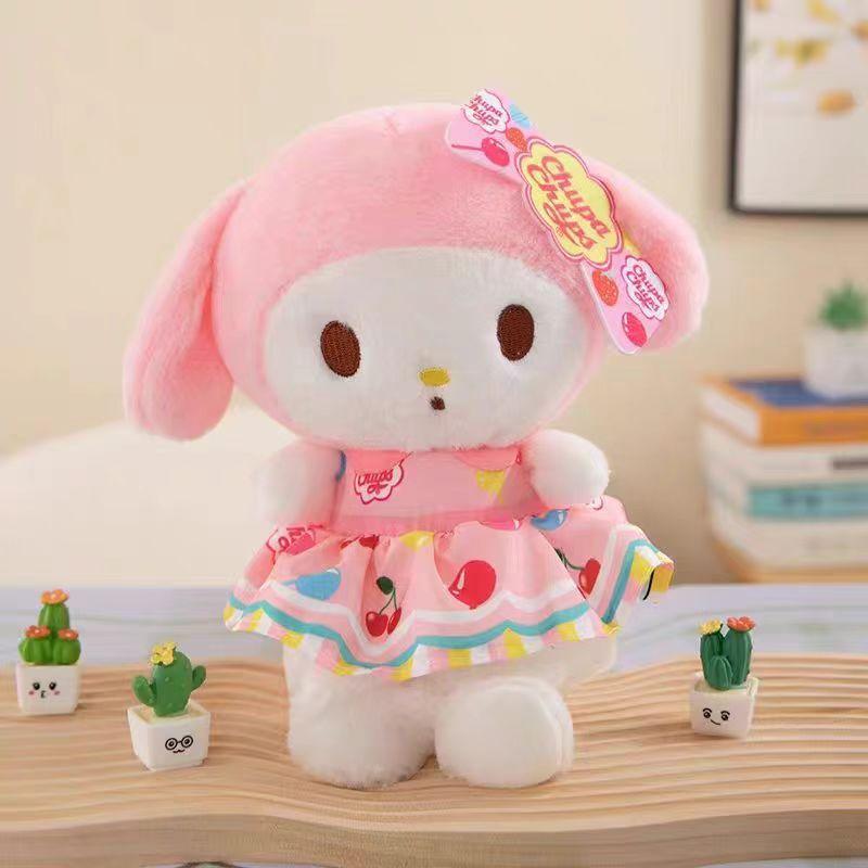 Плюшевая игрушка Hello Kitty My Melody с мягким коротким ворсом для коллекционногоdisplay и в качестве подарка