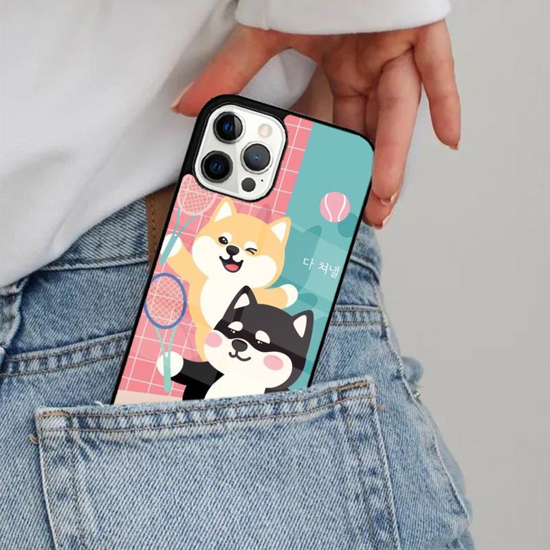 Shiba Inu Cute Cartoon Art Phone Case Magesafe Magnetic Wireless Cover For iPhone 17 Air 16 16e 11 12 13 14 15 Pro Max Plus