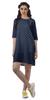 Moomaya Printed 3 4 Sleeve Winter Dresses For Women Scoop Neck Short Swing