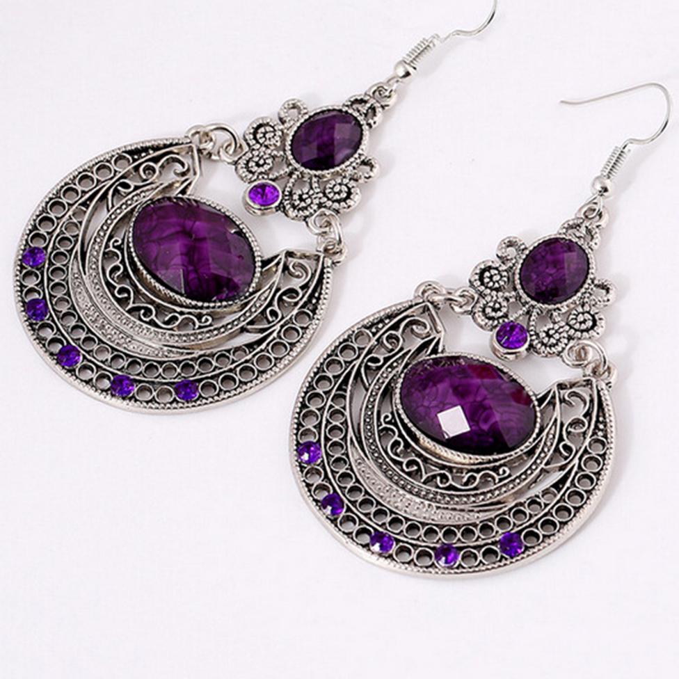 Серьги Bluelans с крючком для банкета, женские висячие полые ювелирные серьги, вечерние серьги в богемном стиле