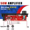 50 Вт DIY усилитель Bluetooth MP3 декодер плата DC 12 В беспроводной автомобильный аудио музыкальный плеер 6,5 мм микрофон TF USB FM-радио с микрофоном