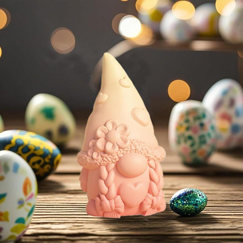 DIY Craft Easter Dwarf Mold Heat-Resistant Candle Making Tool Portable Chocolate Mold  Easter Gifts