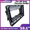 Для Jeep Grand Cherokee Wrangler Dodge RAM Charger Chrysler 300C 10,1-дюймовая 2-DIN автомагнитола Стерео Панель-рамка для приборной панели