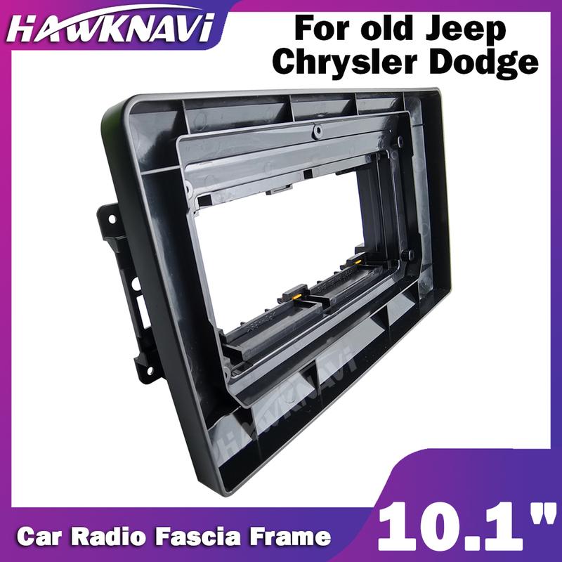 For Jeep Grand Cherokee Wrangler Dodge RAM Charger Chrysler 300C 10.1 inch 2 Din Car Radio Stereo Fascia Panel Dash Frame