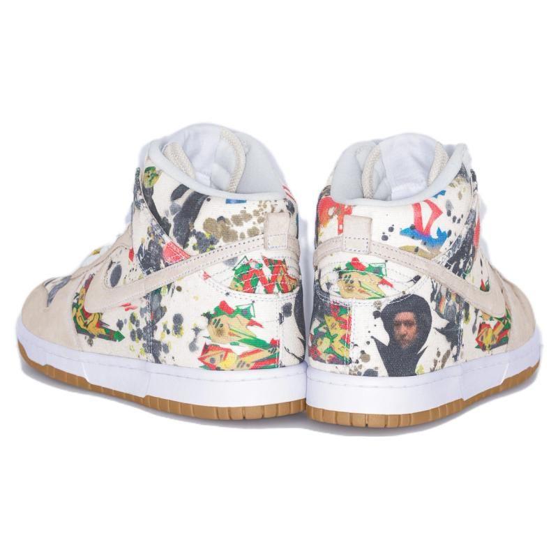 Supreme x Nike Dunk High SB Rammellzee Мужские Кроссовки Белый Мультиколор FD8779-100