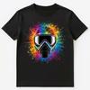 Colorful Paint Splash Paintball Mask Art Graphic Unisex T-Shirt