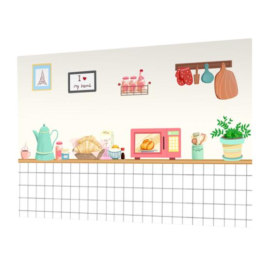 Маслостойкие наклейки на стену Yousheng Защита стены кухонного фартука Водонепроницаемые Термостойкие Статические наклейки для кухни Столовой Столешницы
