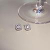 Korean Exquisite Diamond Square Hollow Earrings - Light Luxury & Celebrity Style Fashion
