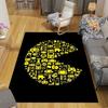 Pac‑Man Flannel Printed Carpet, Home Sofa Decoration for Living Room & Bedroom, Non‑Slip Play Flannel Floor Mat for Game Room