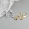 Fashionable Zircon Devil Hand Hoop Earrings For Women Versatile Ear Cuffs Stylish Jewelry
