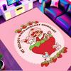 Strawberry Shortcake Print Rug, Washable Floor Carpet, For Entryway Dorm Laundry Room Office Study, Home Decor Birthday Christmas Gift