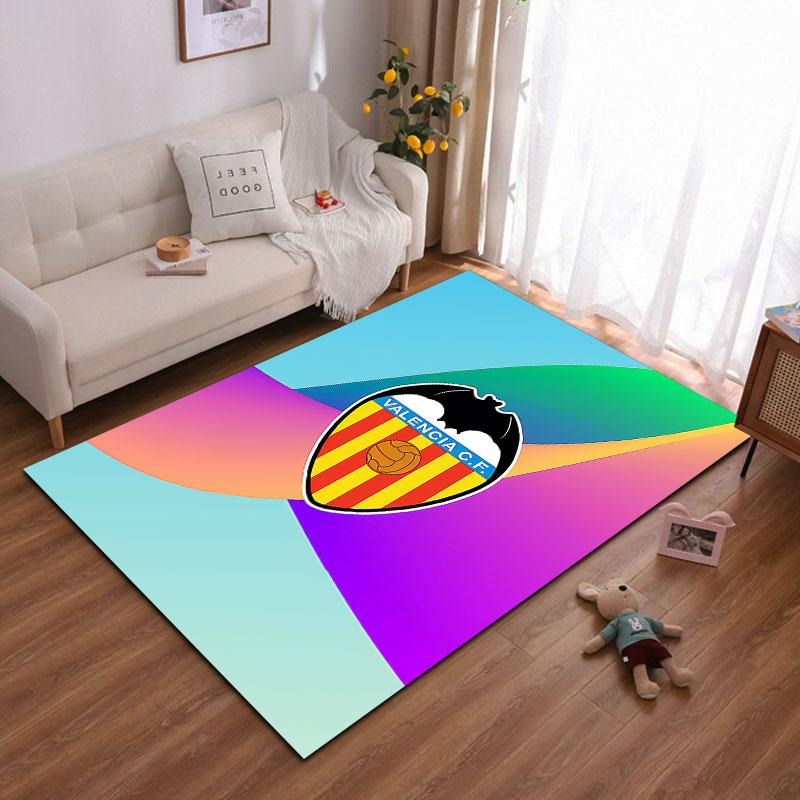 Valencia CF Emblem Carpet suitable as a non-slip mat for the living room or bedroom sofa