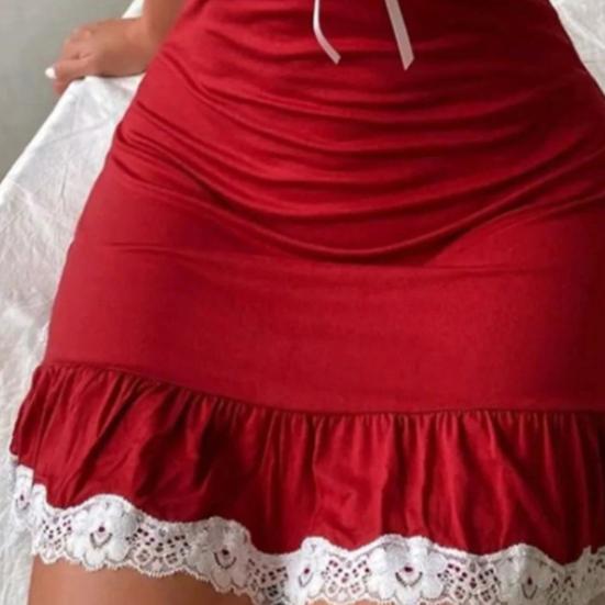 2 шт./комплект женские ночные рубашки трусики комплект V-образный вырез бант декор спинки без рукавов