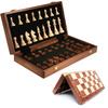 Wooden Chess Set Folding Chess Board Game Set Portable Travel Chess Game for Kids Adults