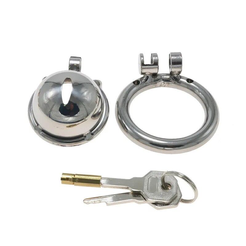 Мужской замок целомудрия из нержавеющей стали CB Lock, клетка для пениса, рогоносец, гей-секс-игрушки, кольца для члена, шаровые носилки, бондаж для тела
