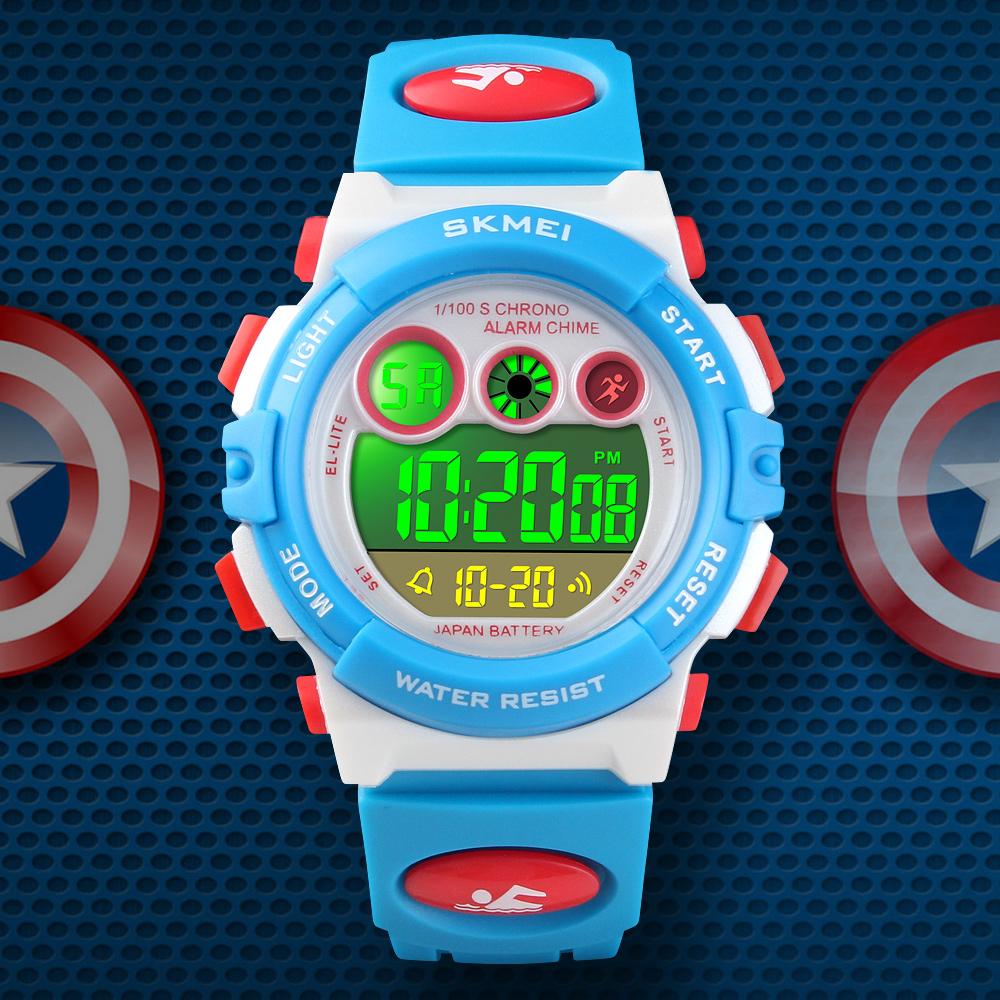 SKMEI 1451 Dropship Fashion Waterproof Children Boy Girl Watch Digital LED Watches Alarm Date Sports Electronic Digital Watch