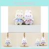 Lovable Plush Bunny Keychain Adorable Rabbit Bag Decoration Soft Pp Cotton Design