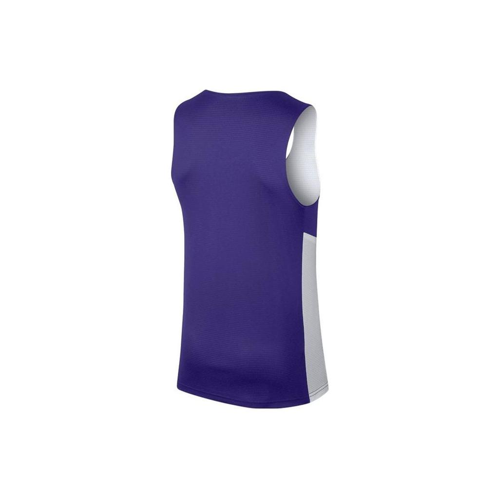 Nike Color-Block Sleeveless Basketball Jersey Men Tops White Purple 867767-546