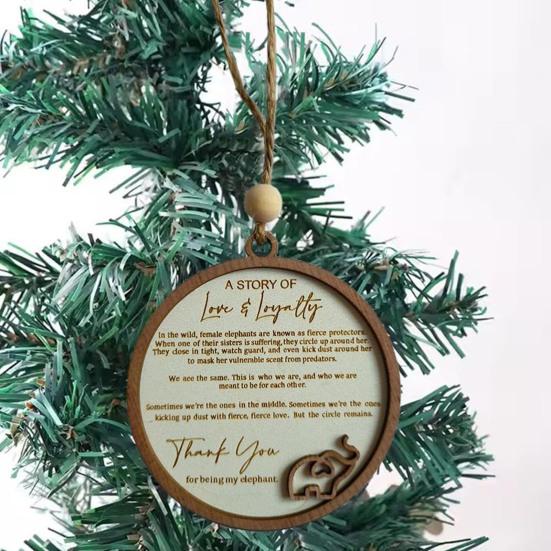 Подвеска в виде деревянного слона Yousheng, коллекционное украшение в виде слона дружбы, подвесное украшение ручной работы в виде сестринства, подарок для лучших сестер, подруг