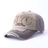 European and American new men's and women's outdoor curved brim baseball cap retro letter NYC sticker personalized cap