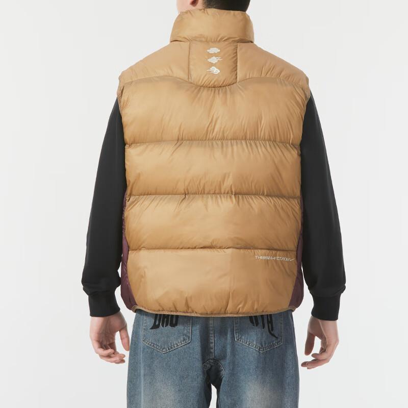 Nike Сплошной цвет воротник-стойка на молнии теплый повседневный жилет мужские жилеты цвета хаки FZ6192-282