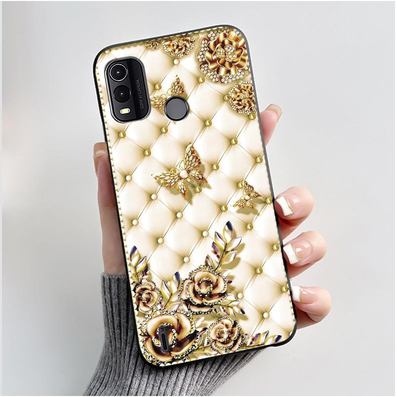 Black Case For Nokia G11 Plus Unique Design Black Cat Holding A Basket Pattern Shell Jelly Color Anti-scratch Soft Casing