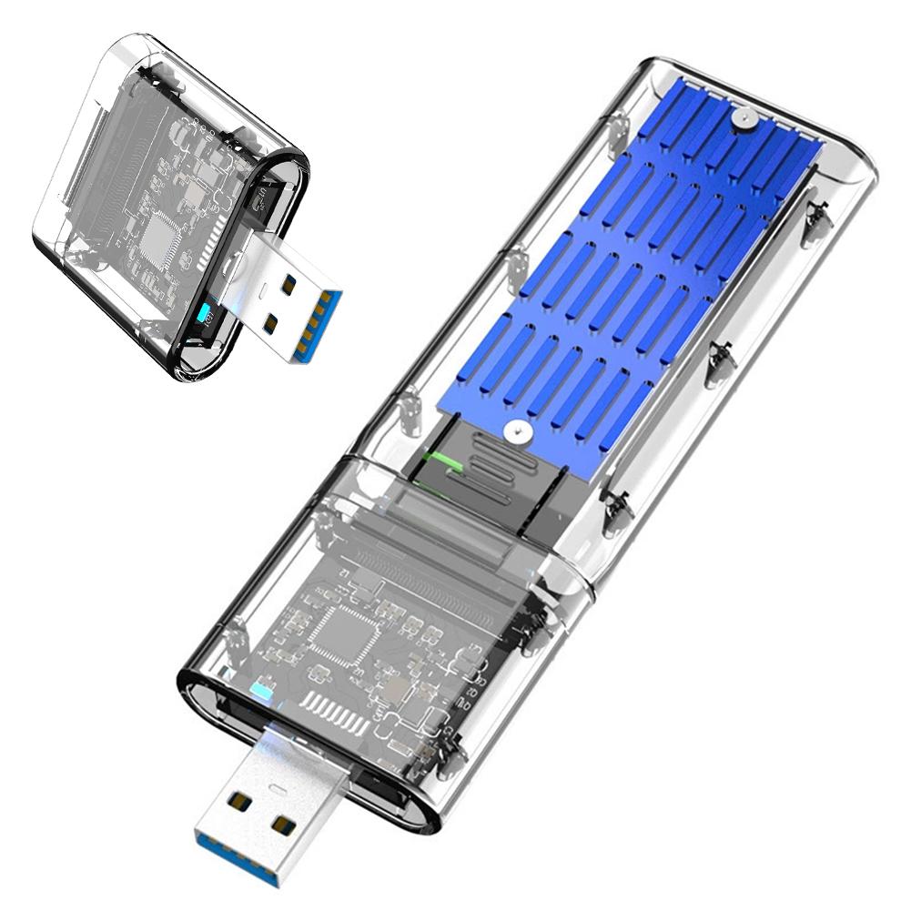Корпус для M.2 SSD, M.2 на USB 3.0 Gen 1 5 Гбит/с, высокоскоростной корпус SSD для SATA M.2 NGFF SSD 2242 2260 2280, адаптер карты