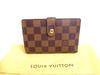 Authentic Damier Brown Leather Bifold Wallet Viennois #a185  Refurbished