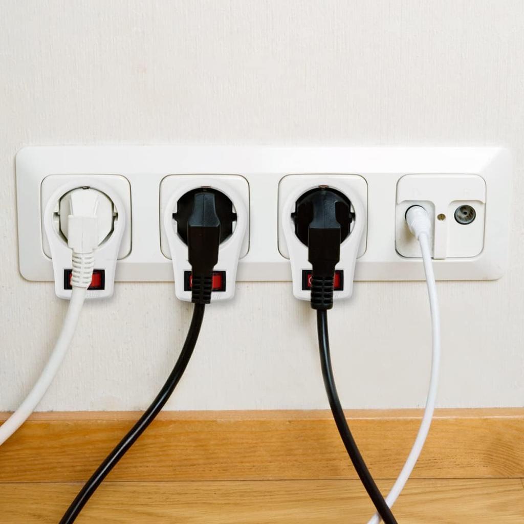 5 x Переходная розетка европейского типа Немецкий стандарт Конвертер розеток питания с индикатором переключения 250 В 16 А Универсальная розетка-адаптер питания для путешествий