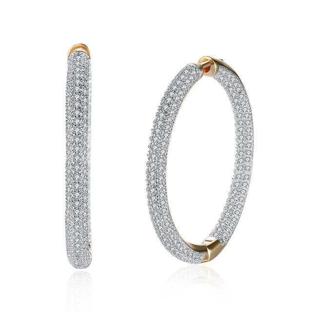 Серьги-кольца из серебра 925 пробы для женщин и девочек, модные украшения