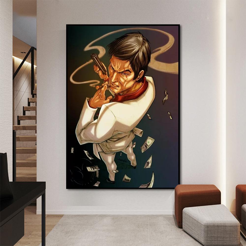 Классическая кинозвезда Тони Монтана Постеры и принты Картины на холсте Настенные картины для бара Гостиная Домашний декор Cuadros